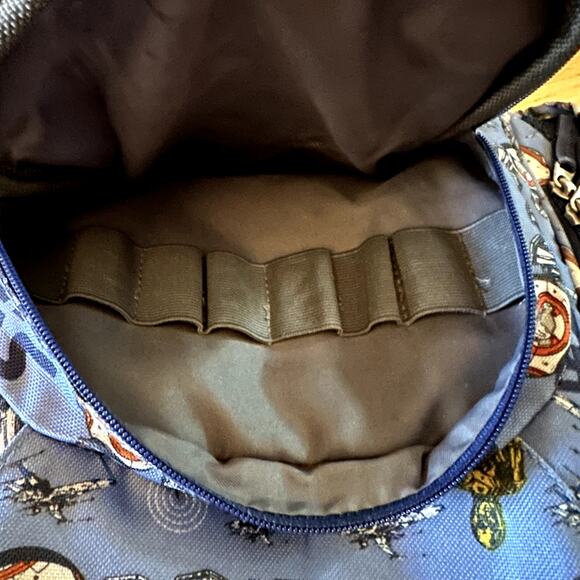 Pottery Barn Kids Star Wars Backpack Blue Droids Large Bag BB8 R2-D2 C3P0 School - Picture 10 of 10